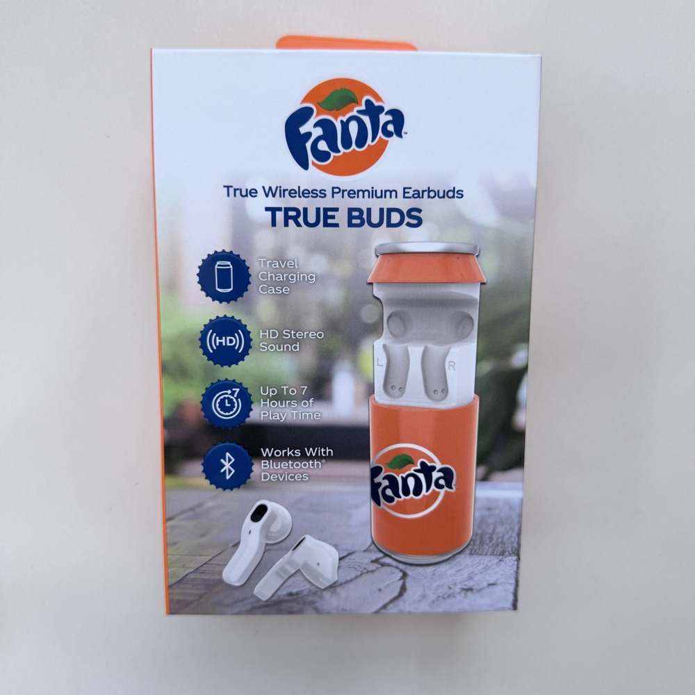 Fanta True Wireless Premium Earbuds Orange Soda Can Charging Case FA-TWS-CC1 NEW